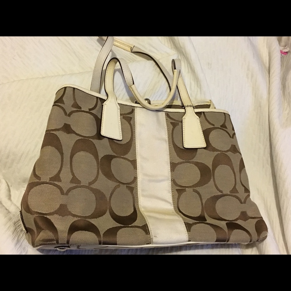 Coach 13533 - Signature Stripe Framed Carryall